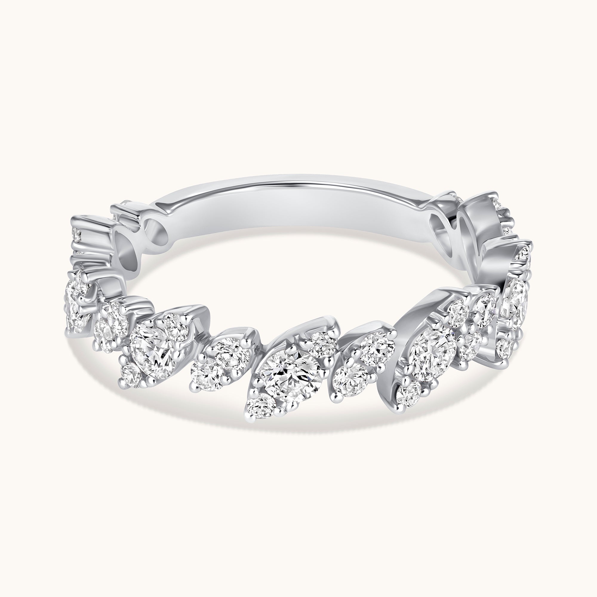 Diamond Slanted Marquise Illusion Band - Happy Jewelers Fine Jewelry Lifetime Warranty