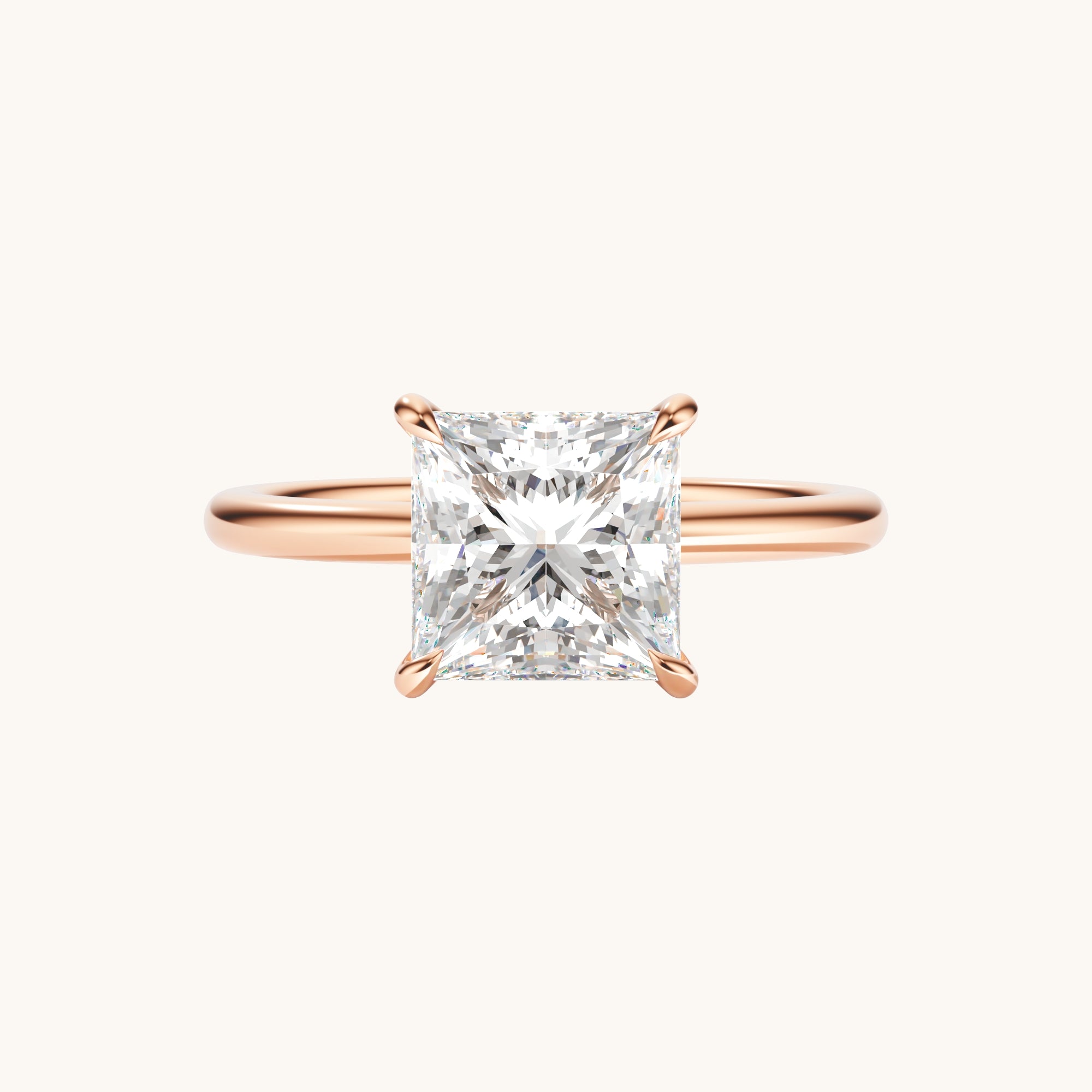 Princess Lab Diamond Solitaire Engagement Ring - Happy Jewelers Fine Jewelry Lifetime Warranty