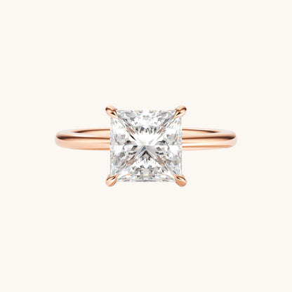 Princess Lab Diamond Solitaire Engagement Ring - Happy Jewelers Fine Jewelry Lifetime Warranty