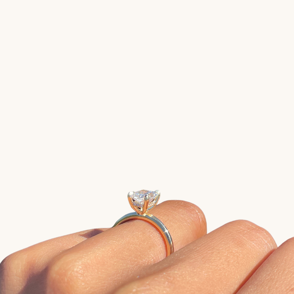 1.54 Radiant Lab Diamond Engagement Ring with Hidden Halo - Happy Jewelers Fine Jewelry Lifetime Warranty