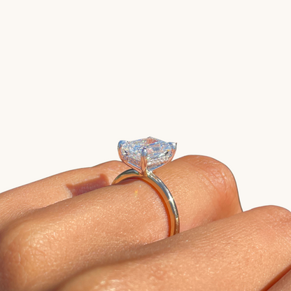 2.60 Radiant Lab Diamond Engagement Ring with Hidden Halo - Happy Jewelers Fine Jewelry Lifetime Warranty