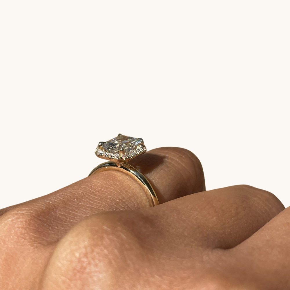 1.75 Radiant Lab Diamond Engagement Ring