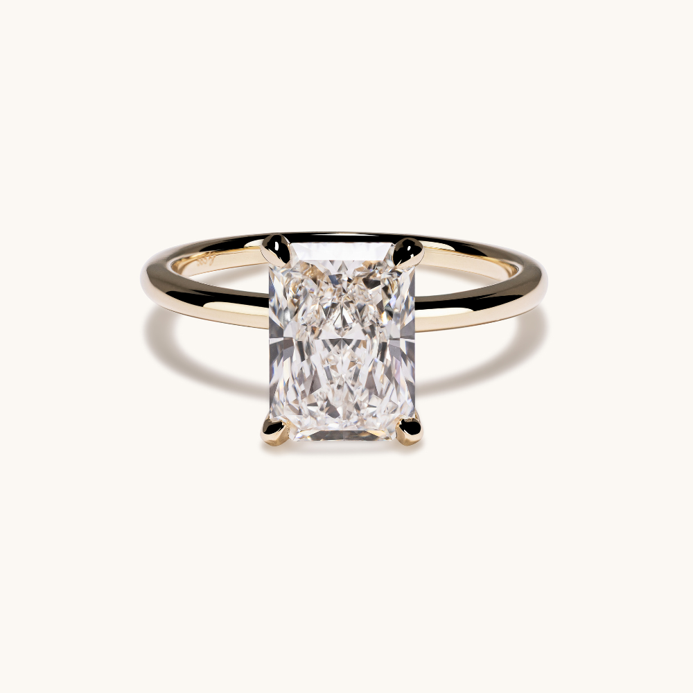 2.59 Radiant Lab Diamond Engagement Ring