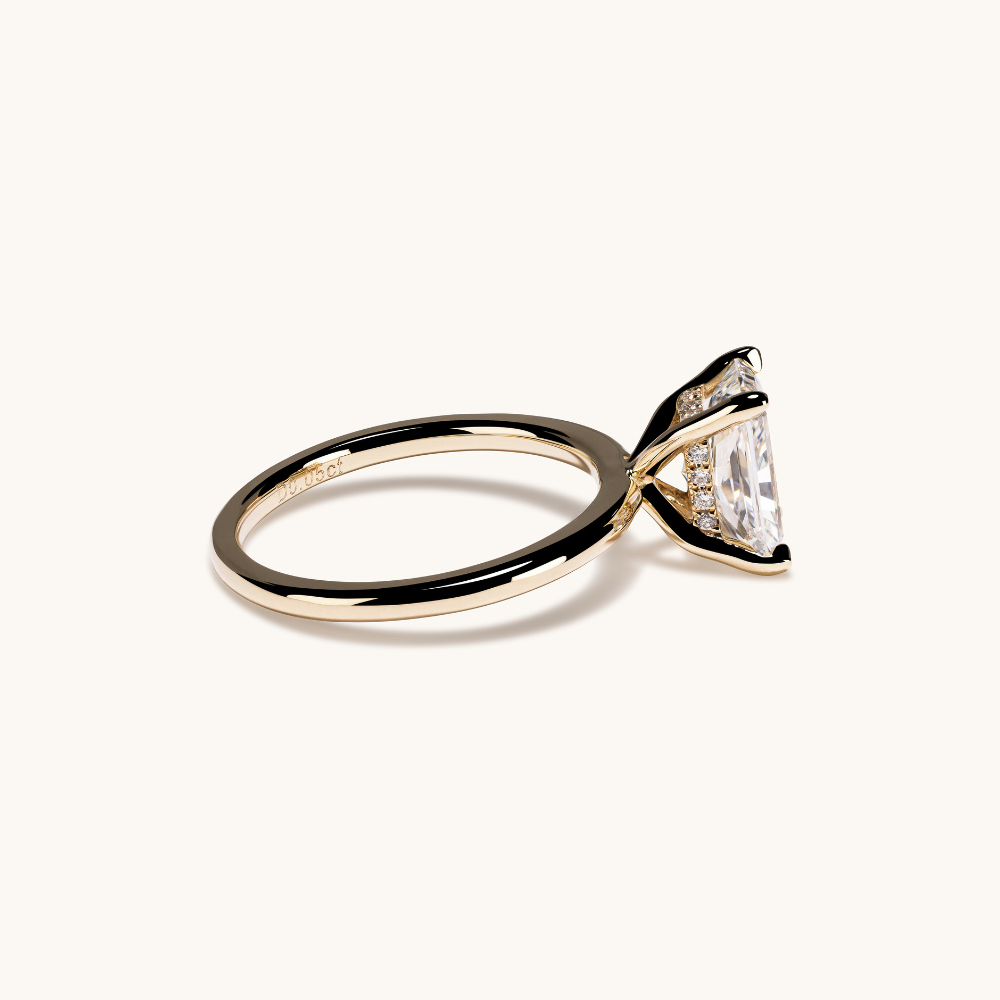 1.78 Radiant Lab Diamond Engagement Ring with Hidden Halo - Happy Jewelers Fine Jewelry Lifetime Warranty