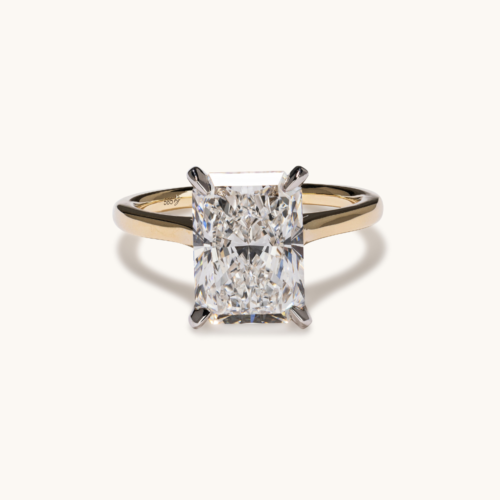 4.05 Radiant Lab Diamond Engagement Ring