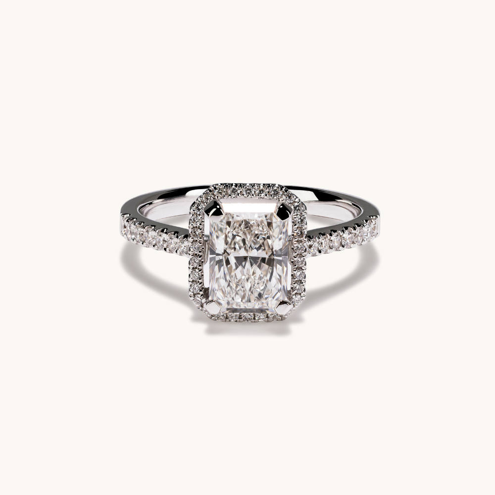 1.54 Radiant Lab Diamond Engagement Ring