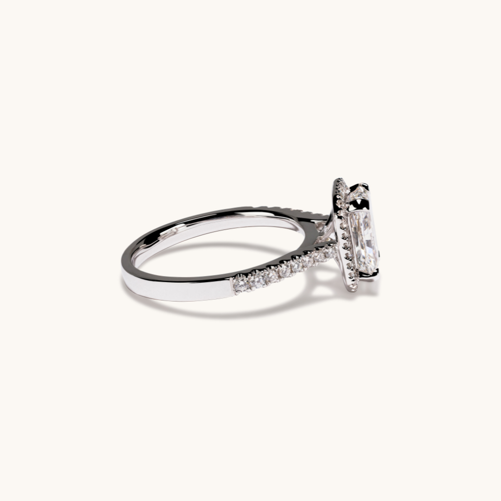 1.54 Radiant Lab Diamond Engagement Ring