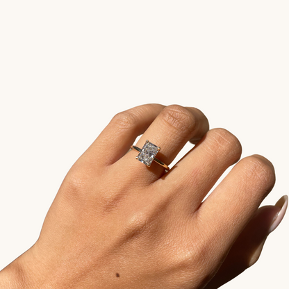 1.78 Radiant Lab Diamond Engagement Ring with Hidden Halo - Happy Jewelers Fine Jewelry Lifetime Warranty