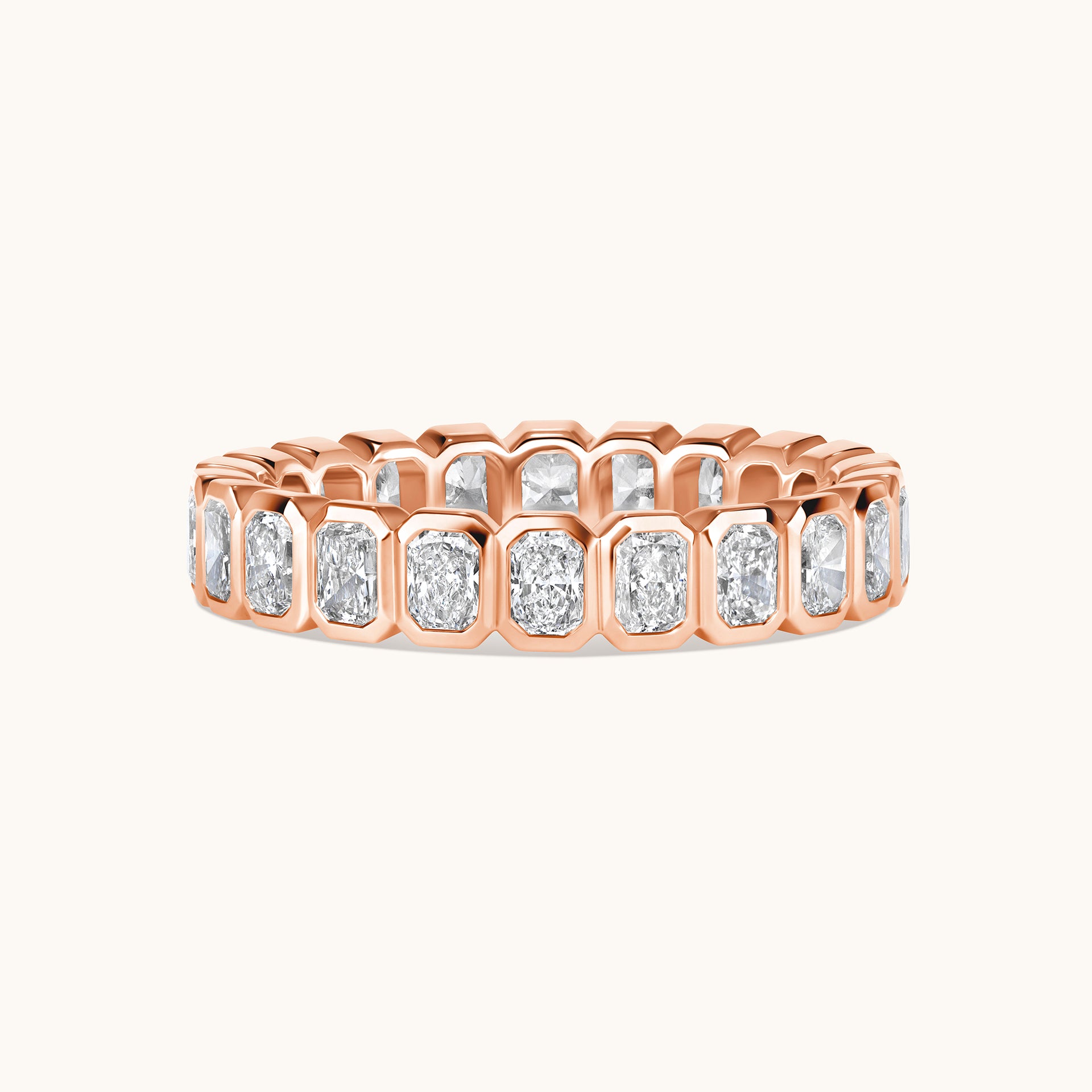 Radiant Diamond Bezel Eternity Band – Happy Jewelers