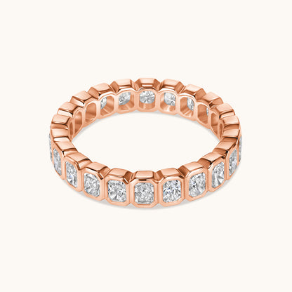 Radiant Diamond Bezel Eternity Band - Happy Jewelers Fine Jewelry Lifetime Warranty