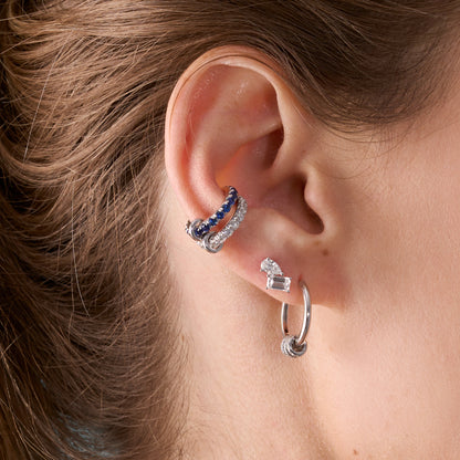 White Gold Ringlet Diamond Ear Cuff On Figure