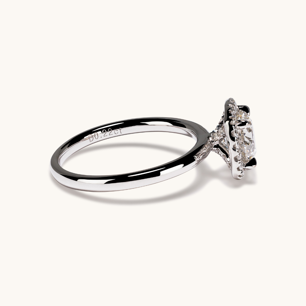 1.23 Round Lab Diamond Engagement Ring