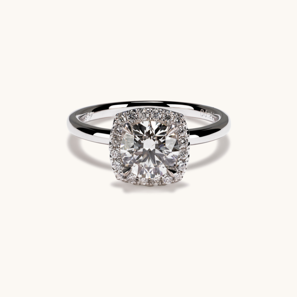 1.23 Round Lab Diamond Engagement Ring