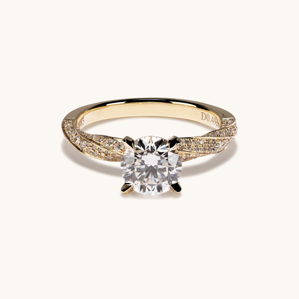 1.20 Round Lab Diamond Engagement Ring – Happy Jewelers