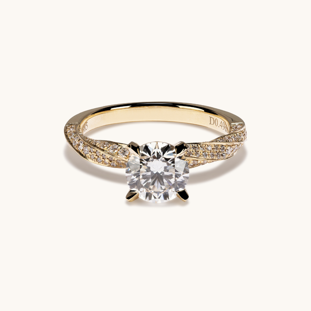 1.20 Round Lab Diamond Engagement Ring