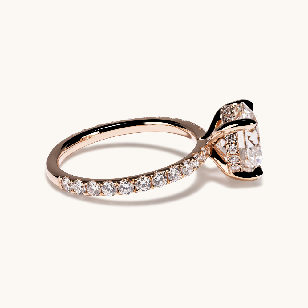 2.74 Round Lab Diamond Engagement Ring