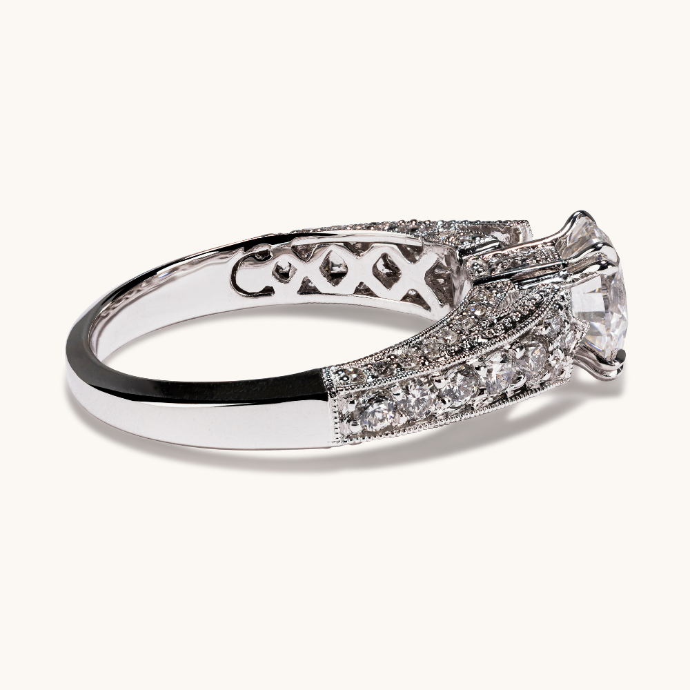 1.72 Round Lab Diamond Engagement Ring