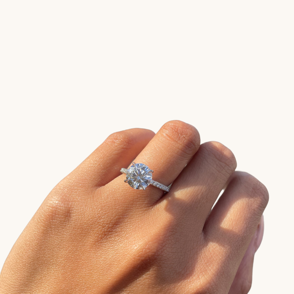 2.72 Round Lab Diamond Engagement Ring