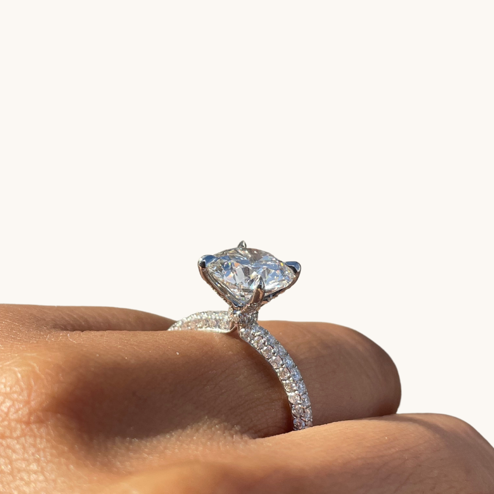 2.72 Round Lab Diamond Engagement Ring