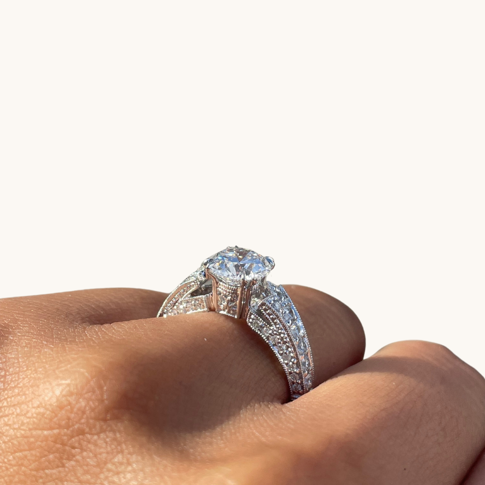 1.72 Round Lab Diamond Engagement Ring