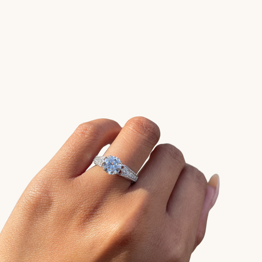 1.72 Round Lab Diamond Engagement Ring