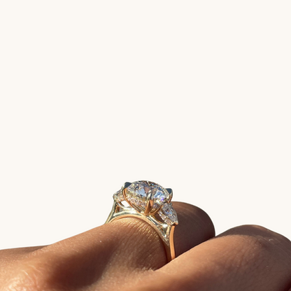 2.27 Round Lab Diamond 3-Stone Engagement Ring - Happy Jewelers Fine Jewelry Lifetime Warranty