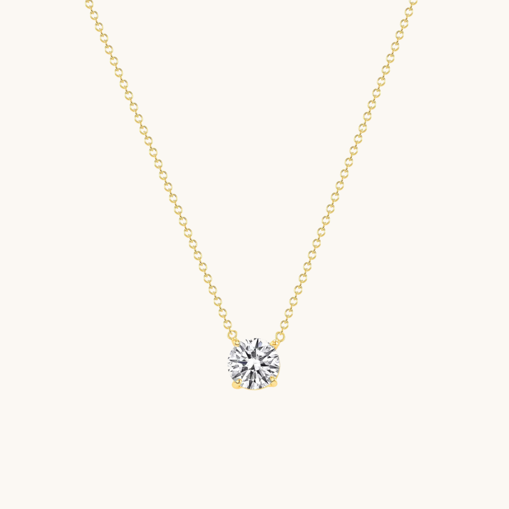 NATURAL ROUND DIAMOND store SOLITAIRE PENDANT