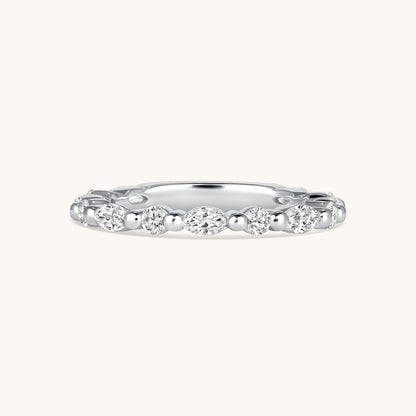 Round + Marquise Diamond Shared Prong Band