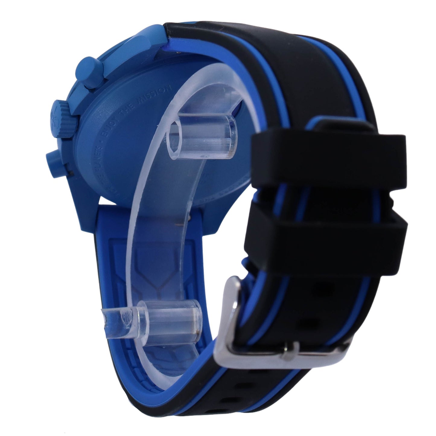 Omega x Swatch Moonswatch Dark Blue Bioceramic 42mm Dark Blue Chronograph Dial Watch Reference# SO33N100 - Happy Jewelers Fine Jewelry Lifetime Warranty