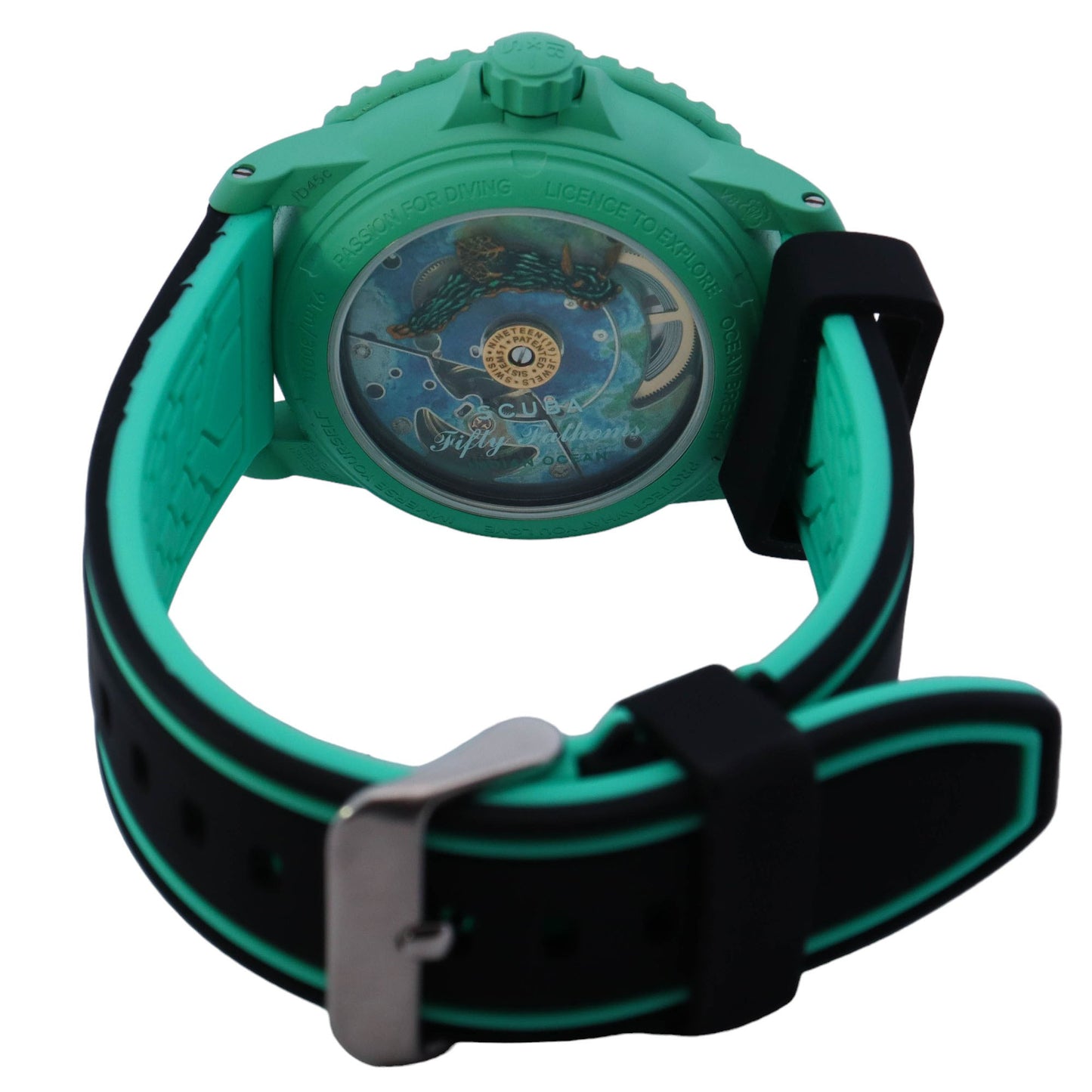 Swatch x Blancpain Green Bioceramic 42mm Green Arabic & Stick Dial Watch Reference #: SO35I100 - Happy Jewelers Fine Jewelry Lifetime Warranty