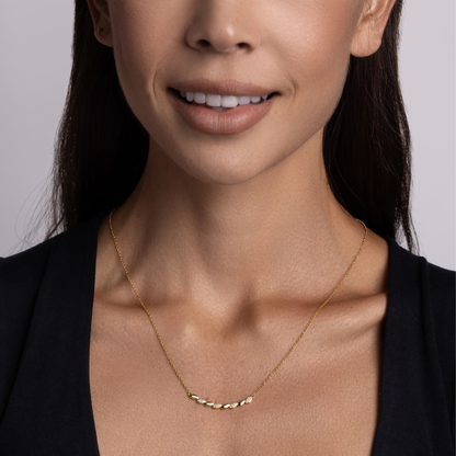 Alternating Diamond Twist Necklace - Happy Jewelers Fine Jewelry Lifetime Warranty