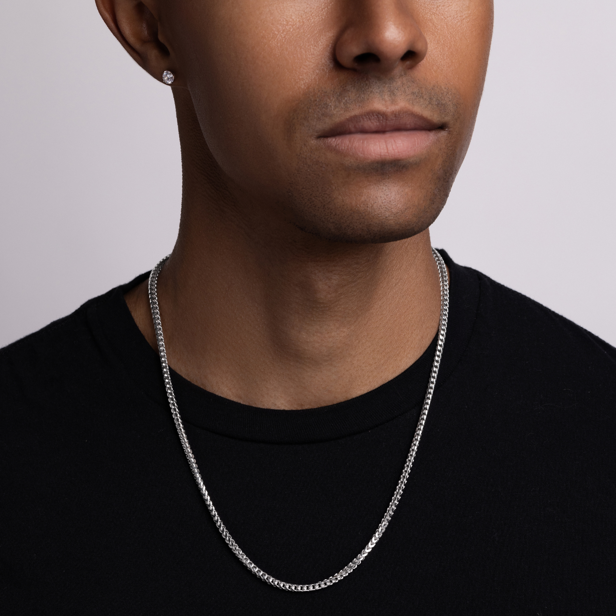 Men's Silver Franco Chain - Happy Jewelers Fine Jewelry Lifetime Warranty