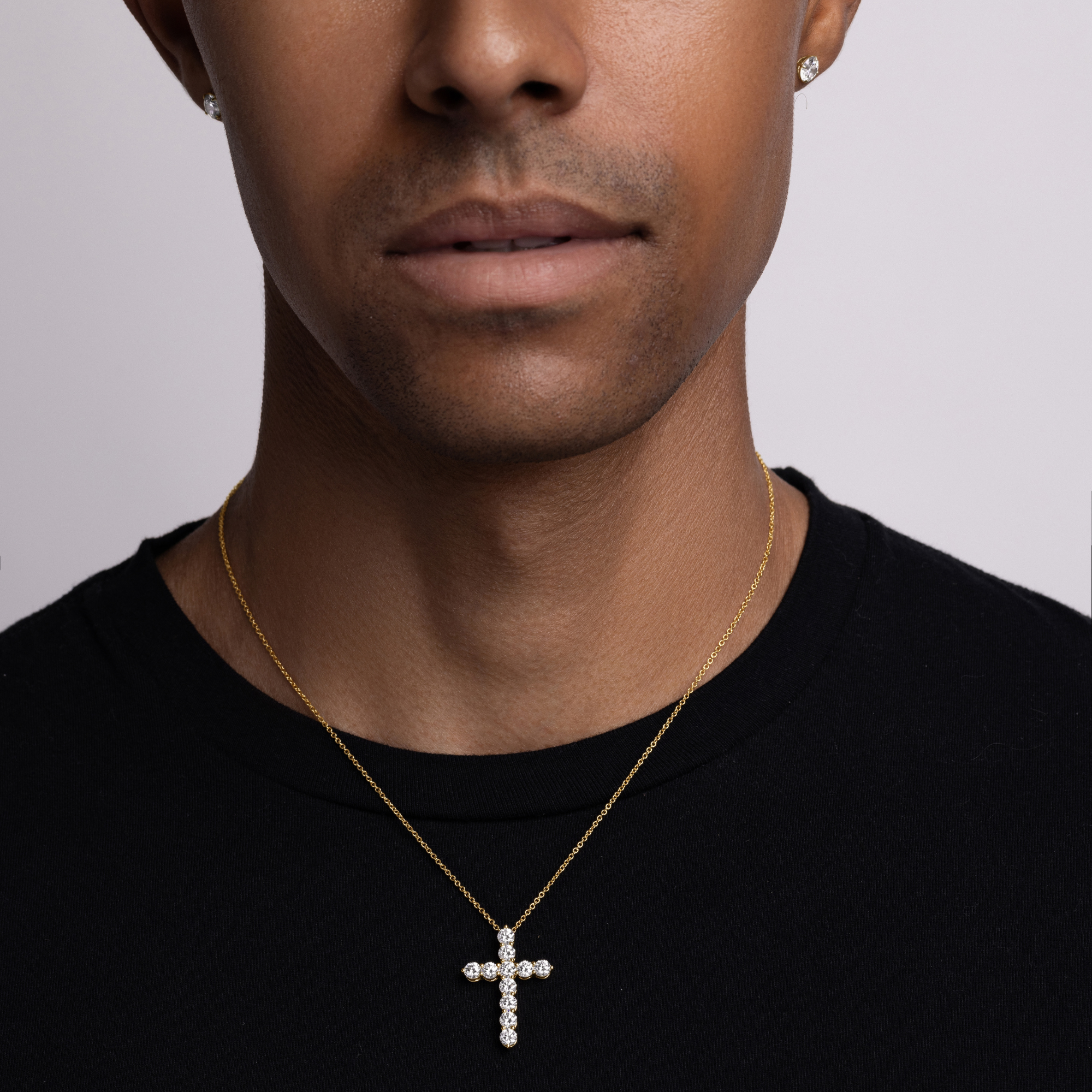 Classic Lab Diamond Cross Necklace - Happy Jewelers Fine Jewelry Lifetime Warranty