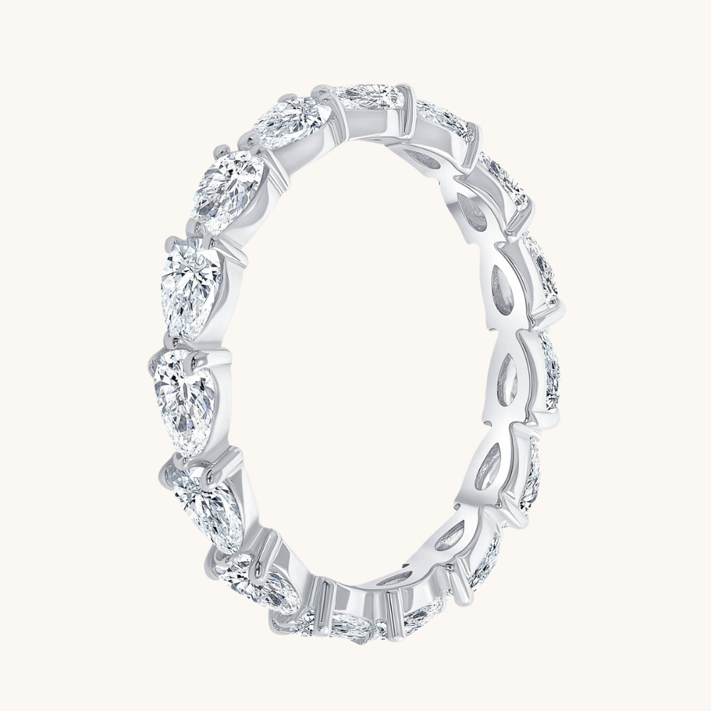 Sideways Diamond Pear Shape Eternity Band