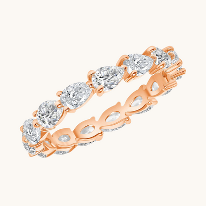 Sideways Diamond Pear Shape Eternity Band - Happy Jewelers Fine Jewelry Lifetime Warranty