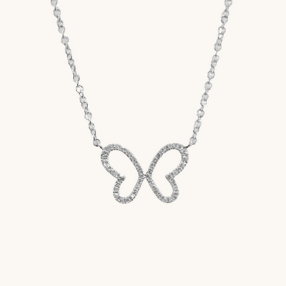 Single Butterfly Diamond Necklace - Happy Jewelers Fine Jewelry Lifetime Warranty