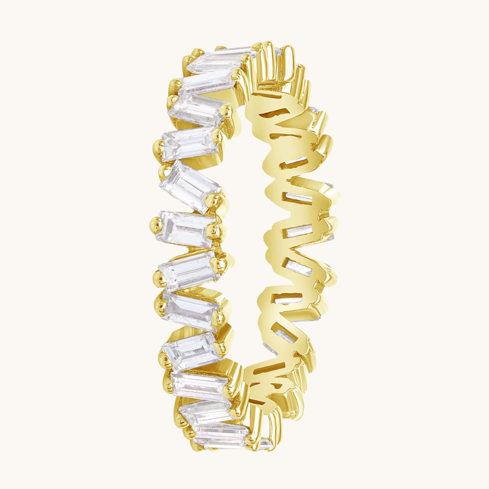 Slanted Baguette Diamond Eternity Band