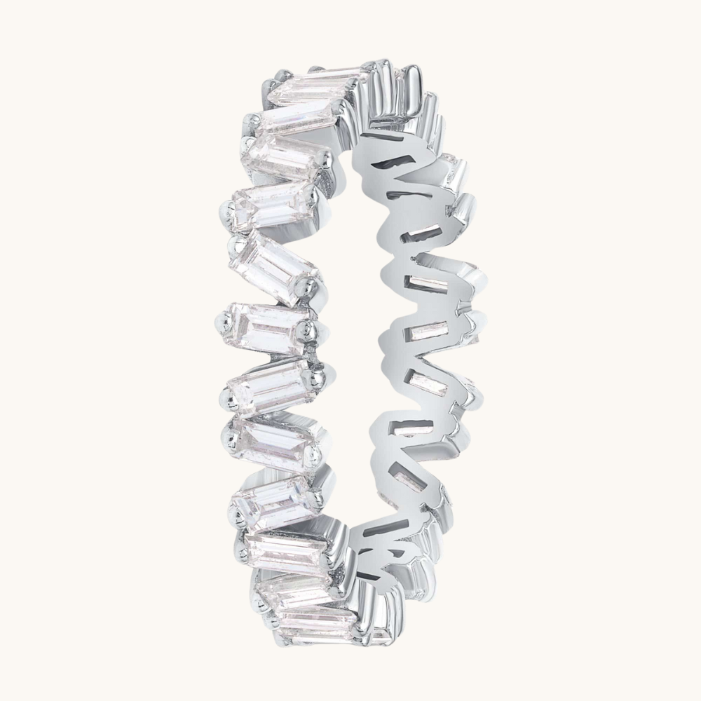 Slanted Baguette Diamond Eternity Band