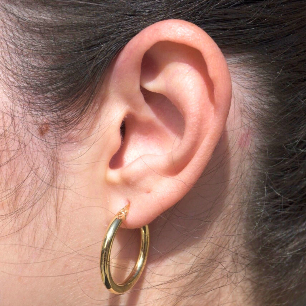 Flat Hoop Earring - Happy Jewelers Fine Jewelry Lifetime Warranty