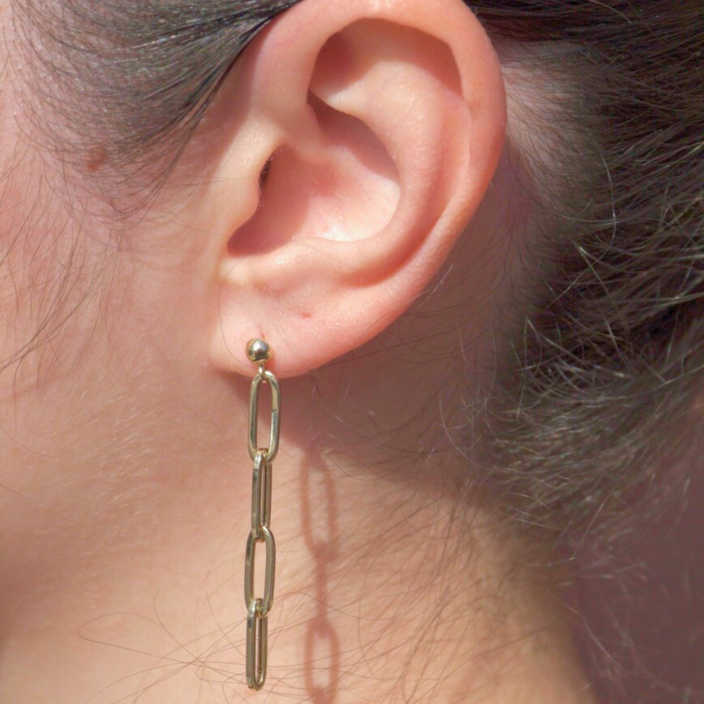 Polished Link Earrings