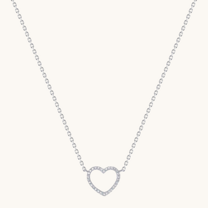 Small Open-Heart Diamond Necklace - Happy Jewelers Fine Jewelry Lifetime Warranty
