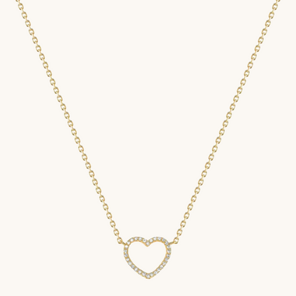 Small Open-Heart Diamond Necklace - Happy Jewelers Fine Jewelry Lifetime Warranty