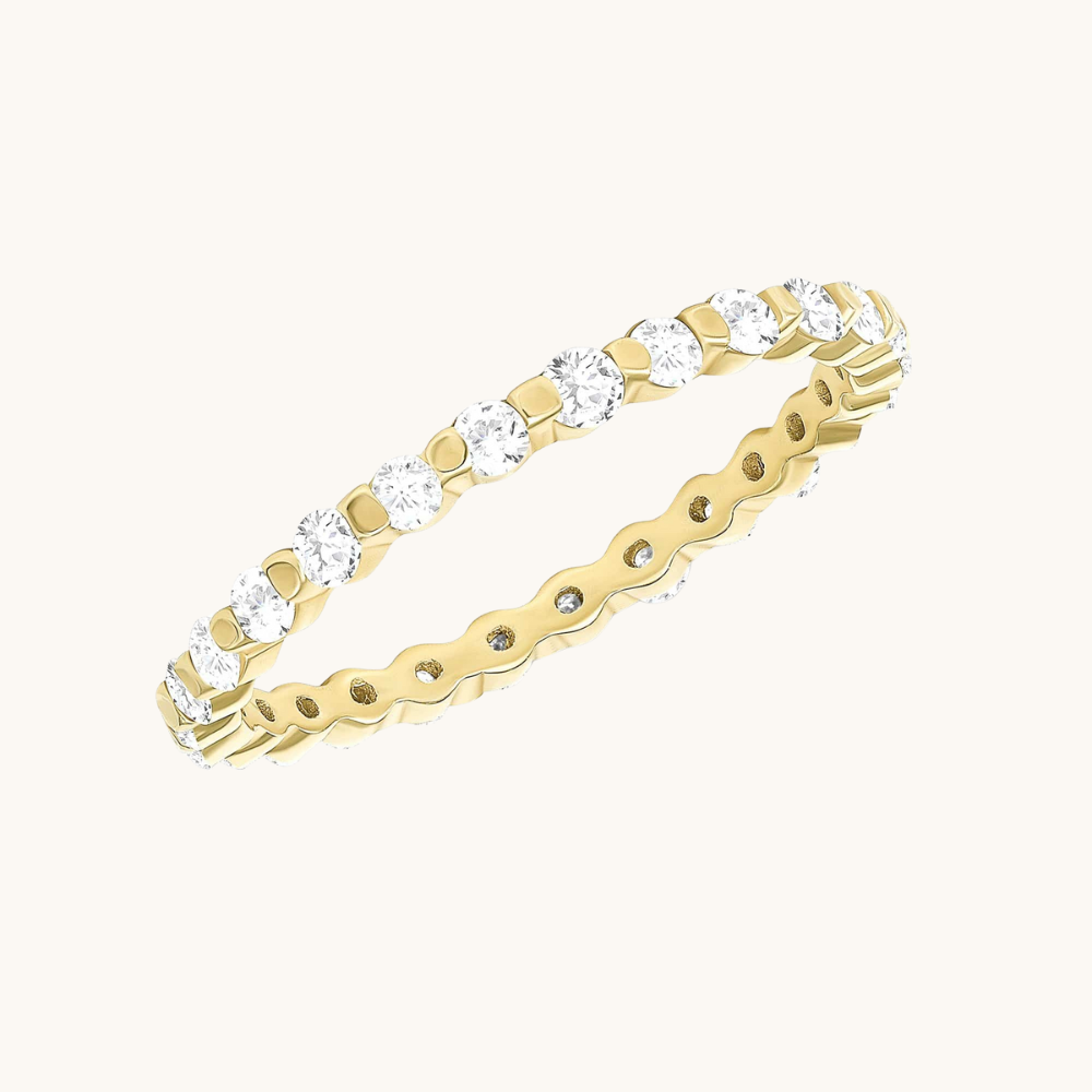 Small Round Shared Prong Diamond Eternity Band