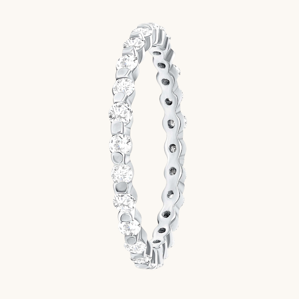 Small Round Shared Prong Diamond Eternity Band