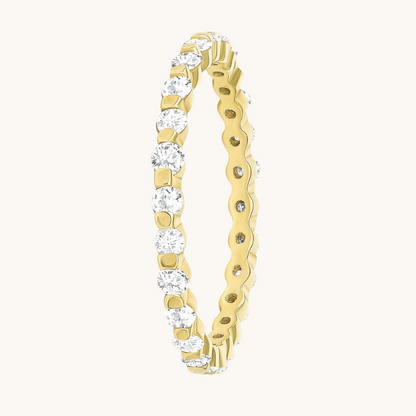 Small Round Shared Prong Diamond Eternity Band - Happy Jewelers Fine Jewelry Lifetime Warranty