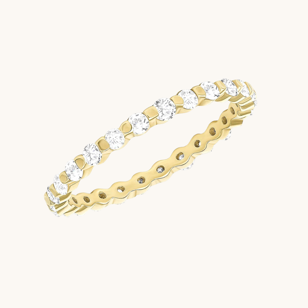 Small Round Shared Prong Diamond Eternity Band - Happy Jewelers Fine Jewelry Lifetime Warranty