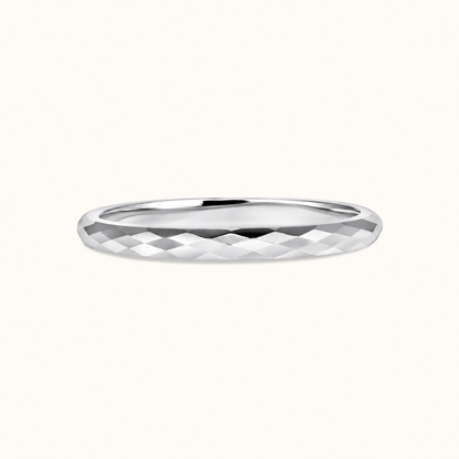 Solid Gold Diamond Cut Band