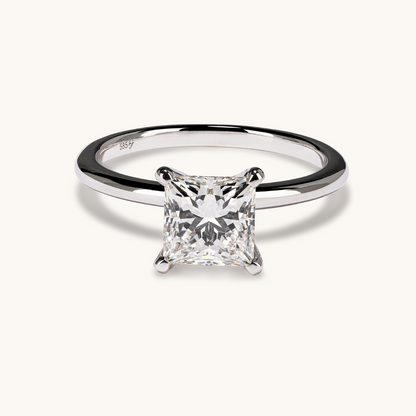 Princess Lab Diamond Solitaire Engagement Ring - Happy Jewelers Fine Jewelry Lifetime Warranty
