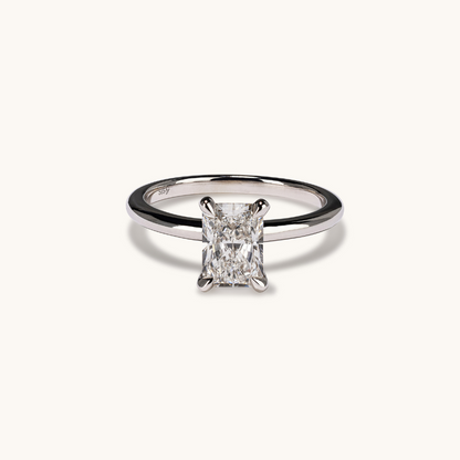 Radiant Lab Diamond Solitaire Engagement Ring - Happy Jewelers Fine Jewelry Lifetime Warranty