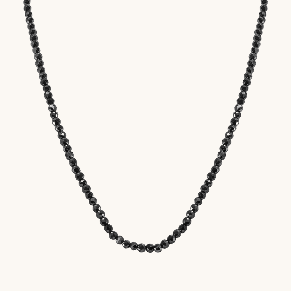 Men s Diamond Cut Black Spinel Necklace Happy Jewelers